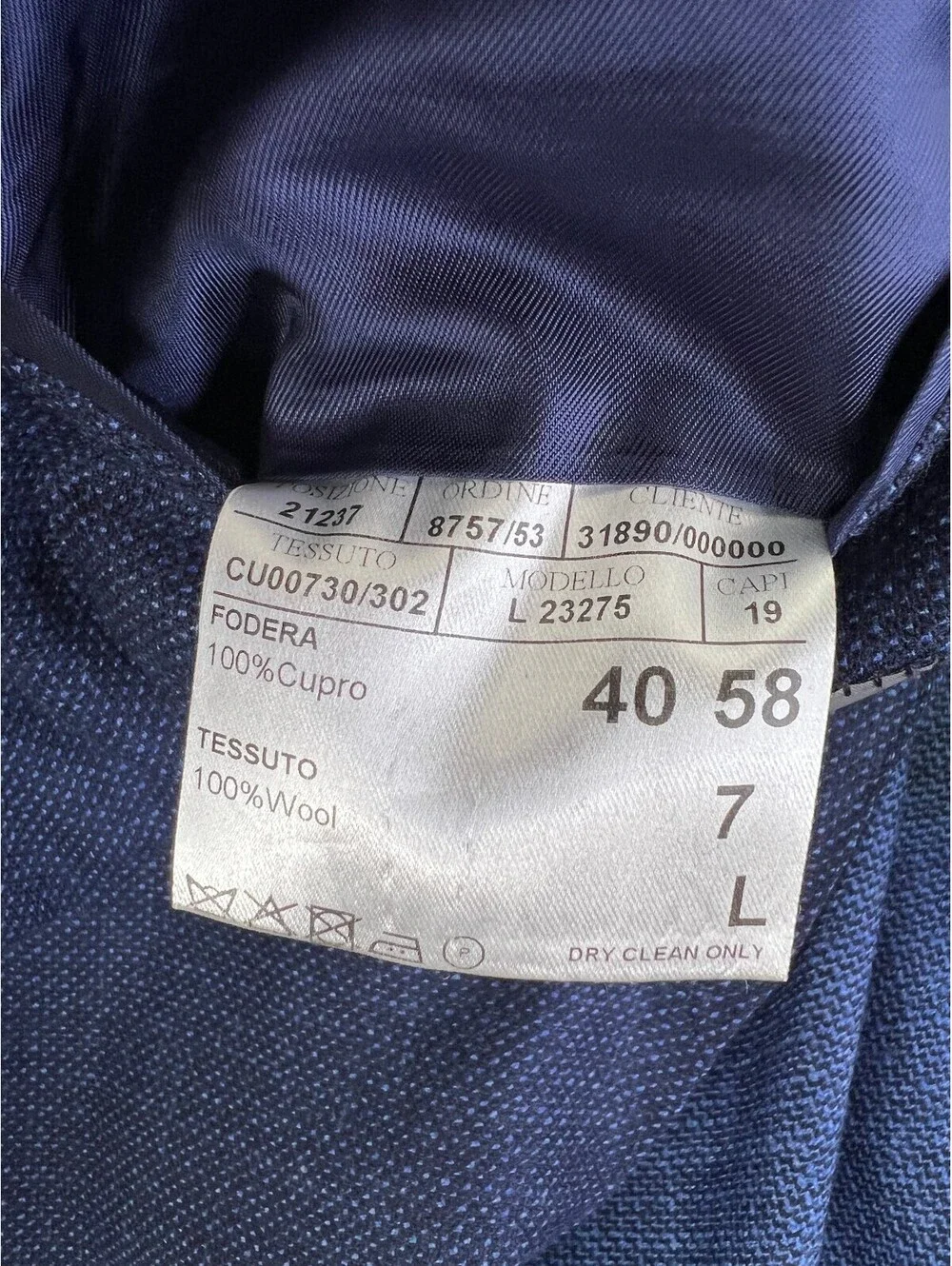 Canali Men's Blue Wool Blazer Suit Jacket US Size 40 / EU Size 58 L